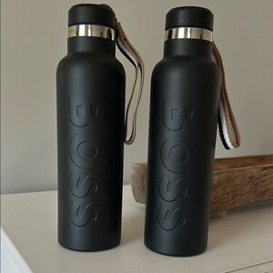 Boss Matte Black Insulated Bottle with Strap